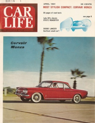 CAR LIFE 1961 APR - ROCKET CARS, MONZA TEST, NEW CONCEPTS, HYPER-PACK LANCER